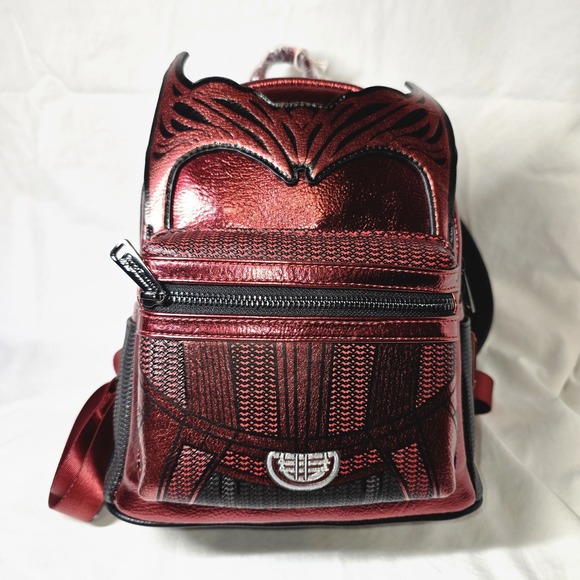 NWT Loungefly Marvel Scarlet Witch Mini Backpack Wanda Maximoff Metallic Red - Picture 12 of 12